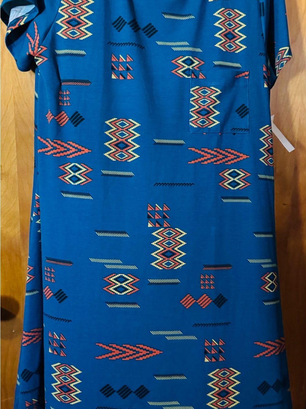 LuLaRoe Blue Aztec Print Casual Dress